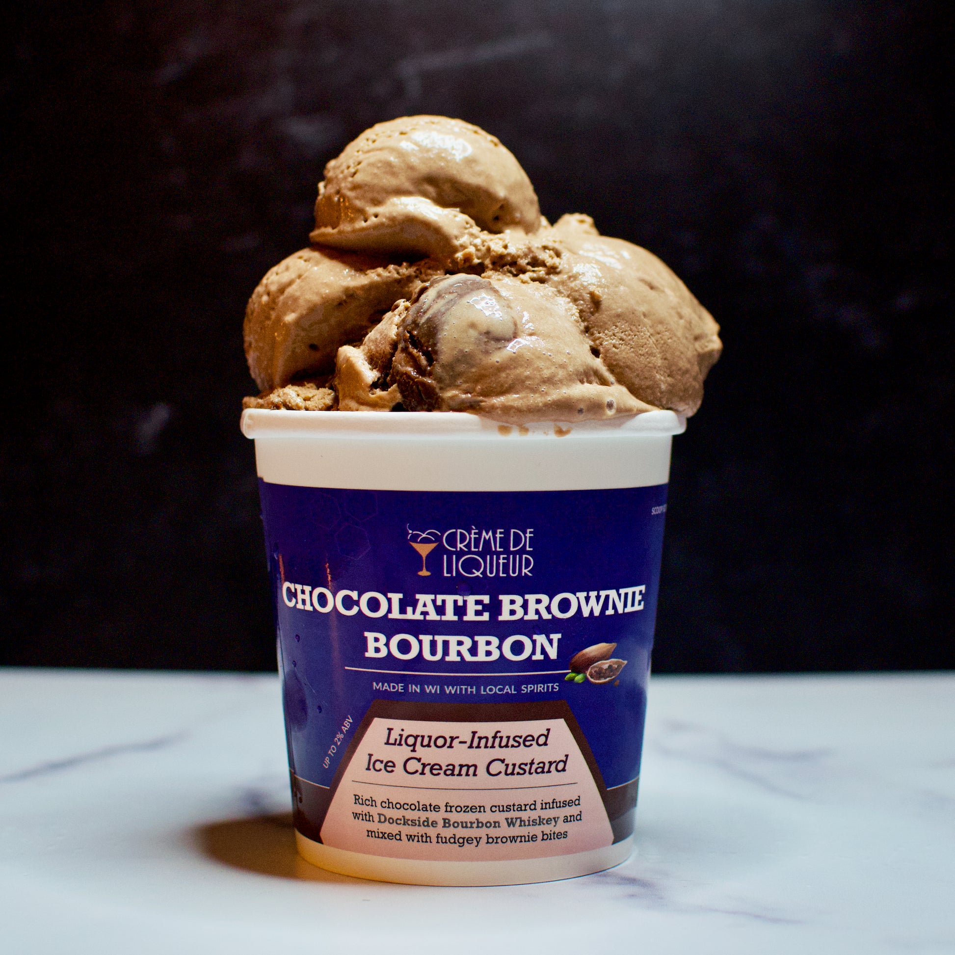 Chocolate Brownie Bourbon frozen custard